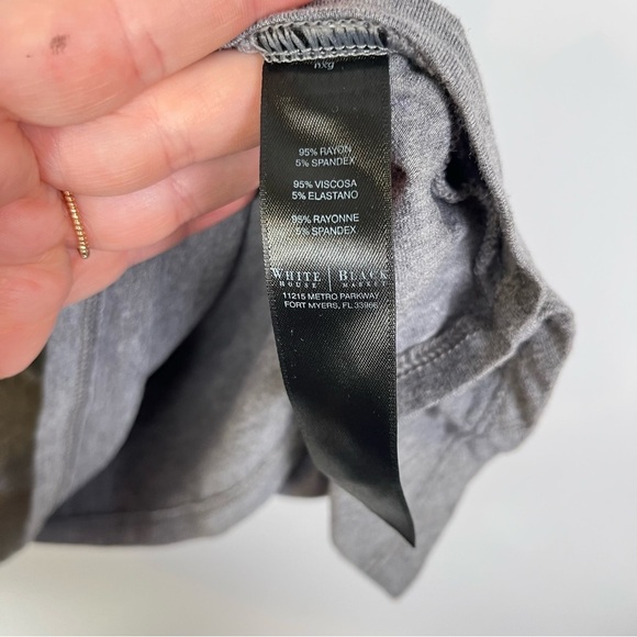 White House Black Market Grey Mock Wrap Dress – Size Small - Picture 6 of 8